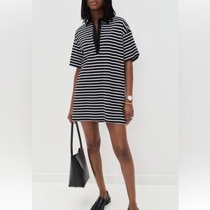 ATM Anthony Thomas Melillo Black and White Striped Mini Dress